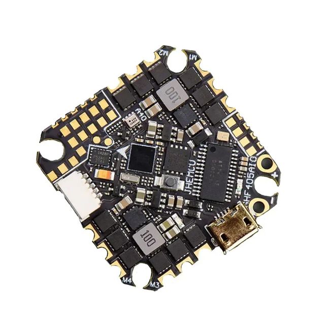 JHEMCU GHF405AIO-HD F405 AIO Flight Controller Betaflight OSD, 40A ESC Dshot600 2-6S for Toothpick Micro RC FPV Racing Drone