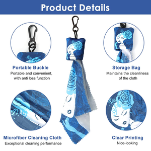 High Quality Custom <b>Printing</b> Logo Microfibre Glasses Cloth Soft Microfiber Eyeglasses Sunglasses Lens Wiping Cloth - Product Image 3
