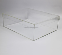 Boîte cadeau en Lucite transparente personnalisée souvenir Rectangle carré Cube comptoir acrylique plexiglas Lucite boîte avec couvercle