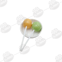 Fabrieksdirect Halal Bubblegum Gevulde Ronde Harde Lollipop Gecoate Zoete Snoepjes Zakverpakking Kindercadeaus Snoepgoed Groothandel