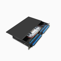 Caja de Terminales de 12 Puertos para Montaje en Rack Pequeño para Gestión de Cables, Ahorra Espacio en el Gabinete