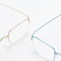 Monturas de Gafas Cuadradas de Acero Inoxidable Color Azul Menta, con Protección Anti-luz Azul, Modernas, Elegantes y Lindas, con Estuche