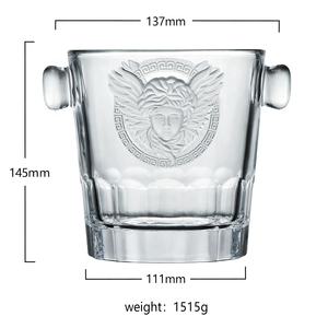 Seau à glace élégant de haute qualité seau à glace rond en verre transparent cristal seau à glace à jante en or de luxe pour discothèque Pary <span class=keywords><strong>Bar</strong></span> Champagne - Product Image 3