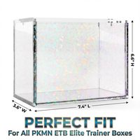 Boîte de présentation en acrylique pour Elite Trainer Box (ETB) et Booster Bundle, avec fermeture magnétique, pour collection et rangement