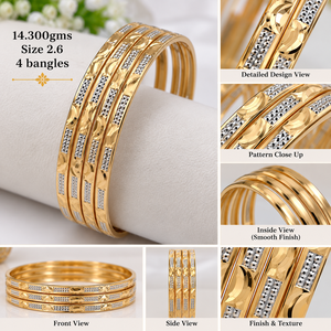 Bracelet en or 24 carats, 14,30 grammes, bracelet en or fantaisie fait main pour femmes, pour mariage, bijoux indiens traditionnels - Product Image 5