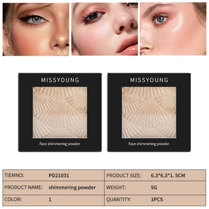 Venta al por mayor de alta calidad personalizar brillo resaltador paleta de polvo contorno facial <span class=keywords><strong>maquillaje</strong></span> resaltar <span class=keywords><strong>cuerpo</strong></span> <span class=keywords><strong>bronceador</strong></span> - Product Image 4