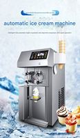 Machine à glace molle automatique de comptoir personnalisable, compatible fruits et légumes, en acier inoxydable, certifiée Energy Star