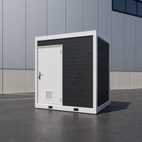Cabine de toilettes modulaire préfabriquée respirante sur mesure pour projets extérieurs d'écoles et de commerces