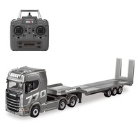 Camión de Ingeniería Profesional con Plataforma Plana, Modelo de Camión Scania 770S 1/18 12CH con Licencia Oficial, Grado Profesional, Metálico, Nuevo