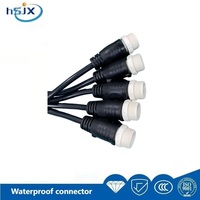 Conector de Cable LED Impermeable Multipolar de Cobre y Nylon 10A Personalizado HE SHENG JIA XING M20 para Luces LED de Exterior