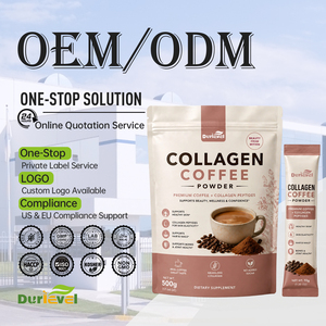 <span class=keywords><strong>Café</strong></span> <span class=keywords><strong>de</strong></span> Colágeno en Polvo con Sabor Personalizado, Durlevel Beauty Support, USDA, GMP, Kosher, Vegano, en Frasco <span class=keywords><strong>de</strong></span> Vidrio, Muestras Rápidas - Product Image 1