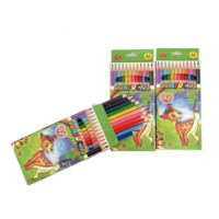 Ensemble de crayons en bois naturel hexagonaux personnalisés 12 24 36 couleurs pour les enfants à l'école crayons de couleur de qualité supérieure