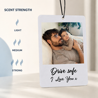 Désodorisant de voiture personnalisé en papier avec portrait, carte parfumée suspendue avec logo, impression couleur recto-verso
