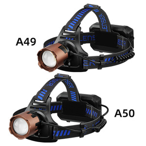 Lampe frontale rechargeable Rocky A49 A50 10W avec zoom LED pour la pêche en plein air et l'exploitation minière - Product Image 1