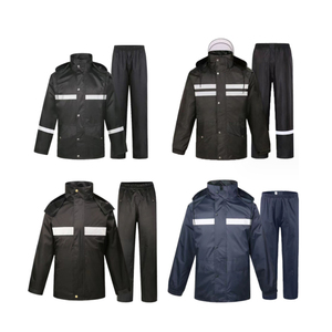 Durable alta visibilidad Oxford a prueba de viento impermeable construcción tráfico seguridad impermeable traje reflectante impermeable - Product Image 1