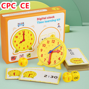 Kit <span class=keywords><strong>de</strong></span> <span class=keywords><strong>Reloj</strong></span> Interactivo para Niños, Juguete Educativo con Tarjetas <span class=keywords><strong>de</strong></span> Rompecabezas y Dados para el Aprendizaje Temprano del Reconocimiento del Tiempo - Product Image 6