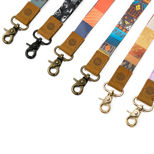 Wholesale Leather Keychain <b>Lanyard</b> Sublimation <b>Lanyards</b> Short Strap <b>Polyester</b> <b>Lanyard</b> Custom Logo High Quality - Product Image 2
