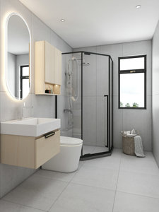 Mueble de Baño con Lavabo de Cerámica, Espejo y Gabinete, a Precio Competitivo - Product Image 3