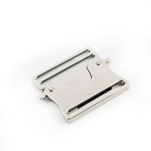 Hebilla de cierre automático de 50 mm de aleación de zinc plateada, ajustable, para correas de bolsos y ropa. - Product Image 5