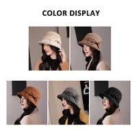 Vente chaude femmes serviette éponge plat haut tricoté pêcheur chapeaux en gros hiver fausse fourrure chaud ruban feutre réversible seau casquettes