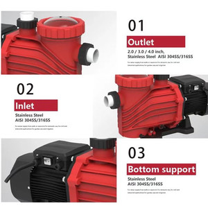 PA Nylon 2200W 50Hz Năng Lượng Mặt Trời Hệ Thống Máy Bơm Nước Cho Hồ Bơi 3HP Bơm Bơi, Pompe Một Eau Solaire Đổ Piscine Cho Spa - Product Image 2