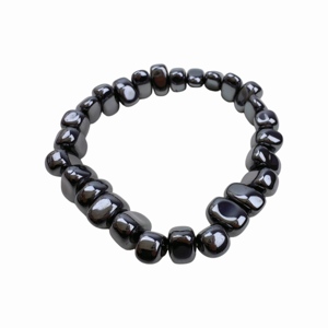 Gelang elastis batu empedu hitam trendi pria, gelang lingkaran tunggal Yoga partisi bermanik-manik 8mm untuk pesta - Product Image 6