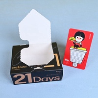 Impression de boîte personnalisée fantaisie dessin animé café carton emballage emballage boîte-cadeau avec carte d'enregistrement de date
