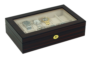 Boîte à <span class=keywords><strong>montres</strong></span> en bois Sonny Macassar Ebony Paint Matte 6 8 10 12 20 <span class=keywords><strong>24</strong></span> en stock - Product Image 3