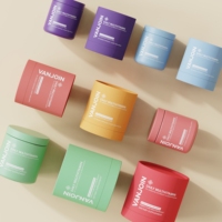 Bouteille en verre avec tube et couvercle de couleur personnalisée, faible MOQ, emballage en tube en papier, plusieurs tailles, bouteille pour capsules multivitaminées, complément alimentaire