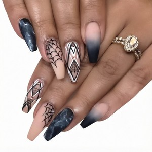 Ongles en acrylique de luxe personnalisés (30 pièces) à presser avec logo, boîte d'emballage de luxe pour ongles à presser, ongles à presser en gel souple - Product Image 2