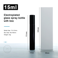 SUMEEAR Flacons de parfum en verre électroplaqué 15 ml (Or, Argent, Noir) - Compatibles avec diffuseur à bâtonnets, lavables et rechargeables