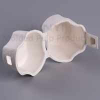 Pâte à papier emballage biodégradable moulé canne à sucre Fiber pâte bouteille en verre expéditeur boîtes d'emballage de protection moule pâte à papier boîte