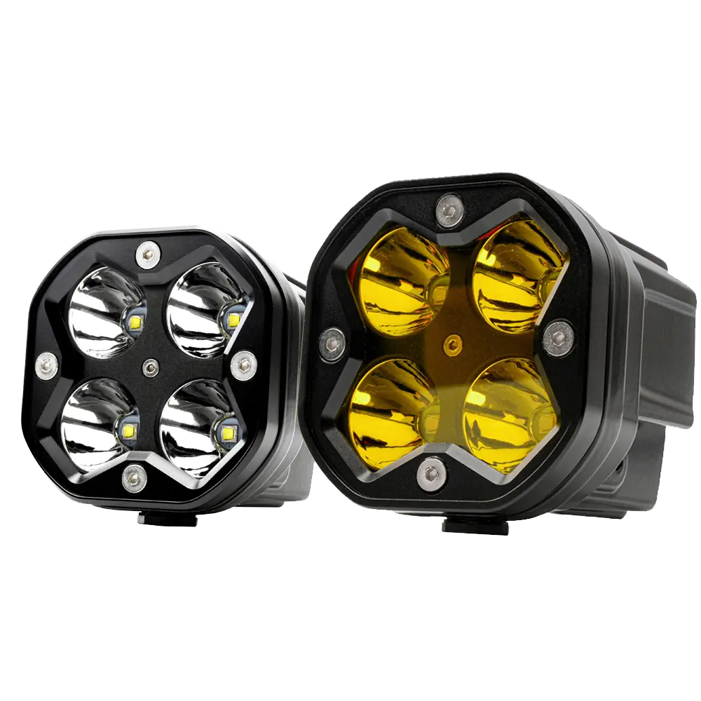 Led kare çalışma ışığı 3 "Mini 40W sarı ve beyaz spot 10V-30V Off-yol sis farları kamyon all-wheel-drive araba aksesuarları