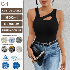 Nuevo Top sin Mangas <span class=keywords><strong>para</strong></span> Mujer 2026, Estilo Europeo, Corte Ajustado, Diseño Hueco, Casual y Versátil, Suave, <span class=keywords><strong>para</strong></span> Uso Diario y Streetwear - Product Image 1