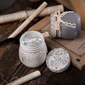 בקבוק תחרה פרחוני, נרות שעווה סויה ריחניים שהופך את האספקה בעציצים - Product Image 5