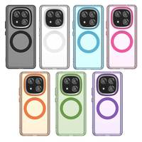 Coque arrière rigide en PC givré couleur bonbon pour Redmi Note 15 Pro Plus, étui de chargement magnétique sans fil pour Xiaomi 17T Pro