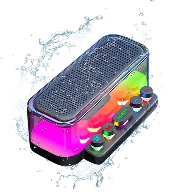 Wholesale Price Portable Dual Speaker Wireless Small Speaker With Mechanical Keyboard and Colorful LED Light