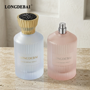 Factory Custom Crimp Empty Round Perfume <b>Bottle</b> 30ml 50ml 100ml Frosted Glass Perfume <b>Bottles</b> with <b>Plastic</b> Lids - Product Image 4