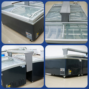 Congelador vertical puerta de cristal barato de pequeña capacidad refrigerador y congelador horizontal refrigerador congelador - Product Image 5