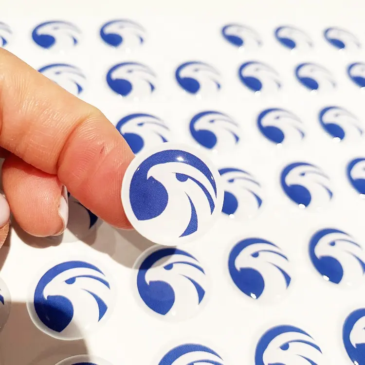 Adesivi epossidici in resina Eco Friendly personalizzati di alta qualità produttori di adesivi in Gel trasparente con Logo adesivo