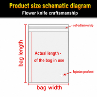 Sac refermable transparent en BOPP avec fermeture autocollante pour emballage cadeau et artisanat, taille 450 * 500 mm