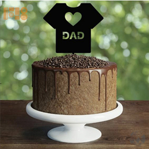 Decorazione per Torta in Acrilico Nero per la Festa del Papà, Topper in Acrilico 'Buon Compleanno Papà' per Decorazione Torta di Compleanno - Product Image 6