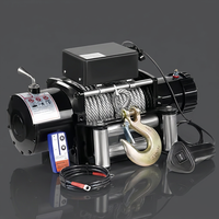 Cabrestante Eléctrico Todoterreno de Alta Calidad 12V 24V DC para Coche 4x4 4WD SUV con Cable de Acero Inoxidable y Control Inalámbrico
