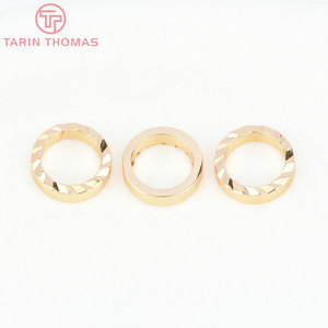 Anillo de <span class=keywords><strong>Salto</strong></span> Circular de Latón Chapado en Oro de 24K al por Mayor, Conector de Bucle Cerrado de Alta Calidad para Accesorios de Fabricación de Joyería DIY - Product Image 4