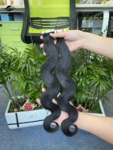 Offre Spéciale de beauté somptueuse 12A ruban blond russe Double dessiné Ins brut vierge 100% ruban naturel dans la bande d'extension de cheveux humains Ins - Product Image 4