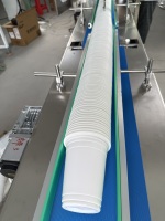 Machine d'emballage de gobelets en papier jetables avec moteur numérique, comptage automatique et équipement d'emballage en polyéthylène