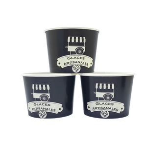 Custom Printed logo <b>Disposable</b> 4 oz 7oz 8oz 20oz 24oz 12oz Paper <b>Cup</b> for Ice Cream Yogurt <b>Cups</b> Wholesale Dessert Bowl With Lid - Product Image 6