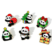 Lot de broches émaillées personnalisées de Noël : Père Noël, Renne, Sapin de Noël, Flocon de neige, Couronne – Broches de revers de collection pour les fêtes