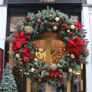 Guirnaldas y Coronas Decorativas de Navidad 2026, Luz Cálida, Material de PVC, Decoración para Fiestas al Aire Libre - Product Image 3