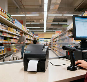 Mini impresora térmica SNBC, impresora de recibos y tarjetas de embarque de escritorio de 58mm con papel térmico Compatible con Airprint - Product Image 2